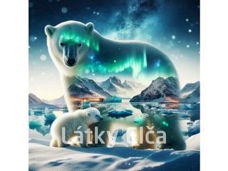 Lední medvěd 🐻‍❄️🥰 tisk na 6 druhů materiálu 🤗✂️🪡 #latkyelca #panely #novinky #tisk #zakazka #tvoreni #siti #latkyelca5